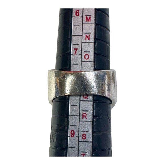 Native American Gaspeite Coral Lapis Sterling Silver Statement Ring Size 8 - Picture 5 of 9